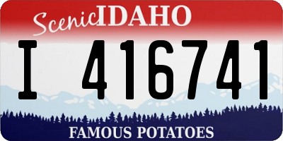 ID license plate I416741