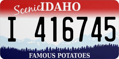 ID license plate I416745
