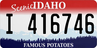 ID license plate I416746