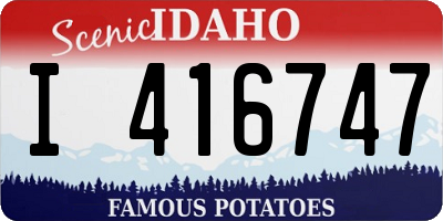 ID license plate I416747
