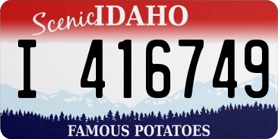 ID license plate I416749