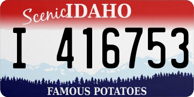 ID license plate I416753