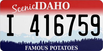 ID license plate I416759