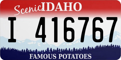 ID license plate I416767