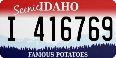 ID license plate I416769