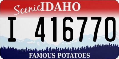 ID license plate I416770