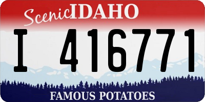 ID license plate I416771