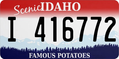 ID license plate I416772
