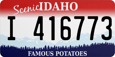 ID license plate I416773