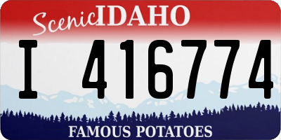 ID license plate I416774