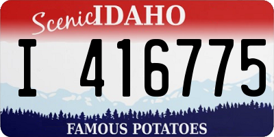 ID license plate I416775