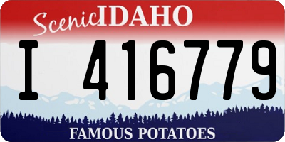 ID license plate I416779