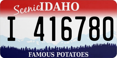 ID license plate I416780