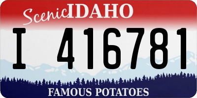 ID license plate I416781