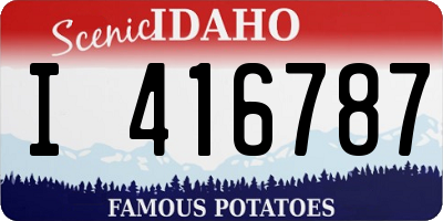 ID license plate I416787