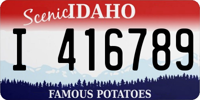 ID license plate I416789