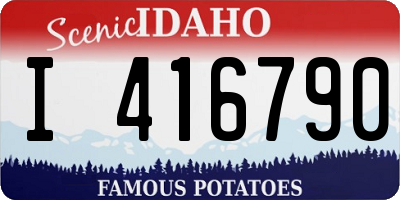 ID license plate I416790