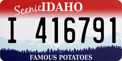 ID license plate I416791