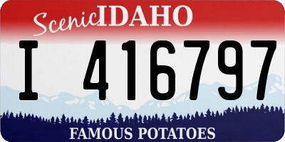 ID license plate I416797
