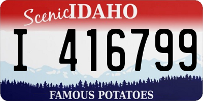 ID license plate I416799