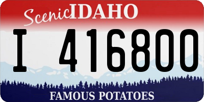 ID license plate I416800