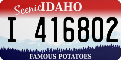 ID license plate I416802