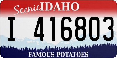 ID license plate I416803