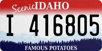 ID license plate I416805