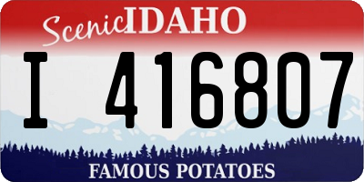 ID license plate I416807
