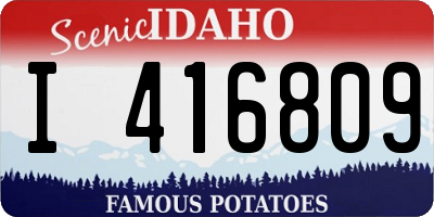ID license plate I416809
