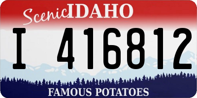 ID license plate I416812