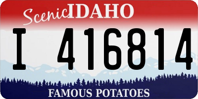ID license plate I416814