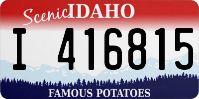 ID license plate I416815