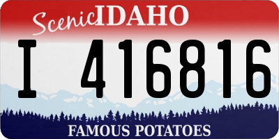 ID license plate I416816