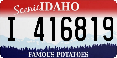 ID license plate I416819
