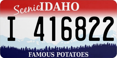 ID license plate I416822