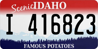 ID license plate I416823