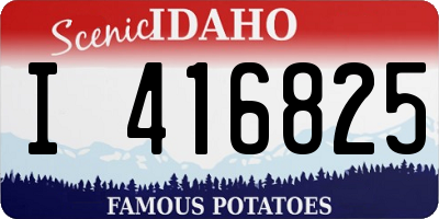 ID license plate I416825