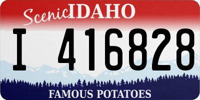 ID license plate I416828