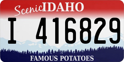 ID license plate I416829