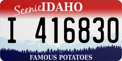 ID license plate I416830