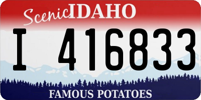 ID license plate I416833