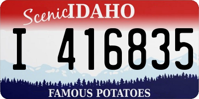 ID license plate I416835