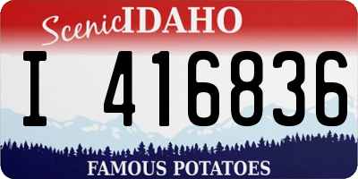 ID license plate I416836