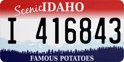ID license plate I416843