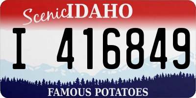 ID license plate I416849