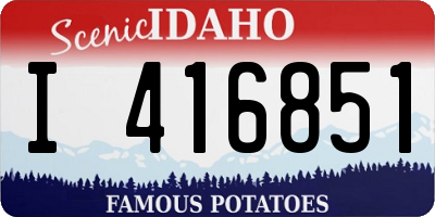 ID license plate I416851