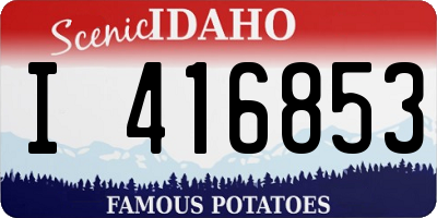 ID license plate I416853