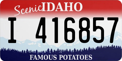 ID license plate I416857