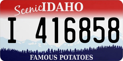 ID license plate I416858